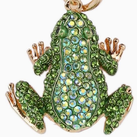 Frog Rhinestone Purse Charm - Picture 4 of 7
